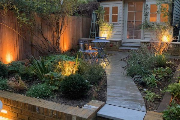 Garden lights in Queen's Park, North London