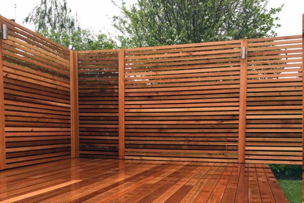 Red cedar batten fence, Finsbury Park