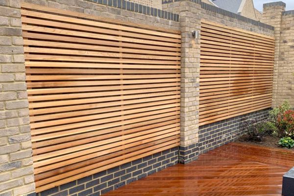 Red cedar cladding fence in Whetstone